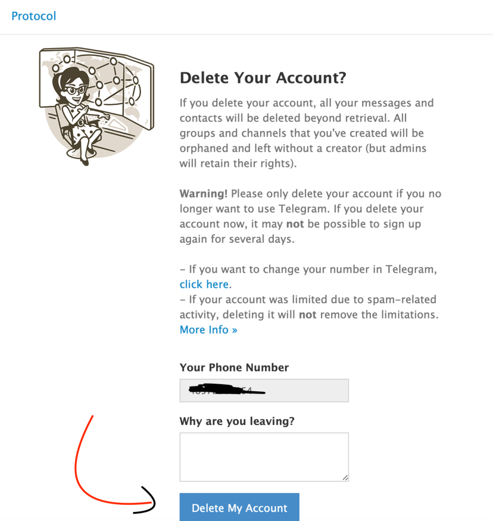 Як видалити телеграм акаунт назавжди