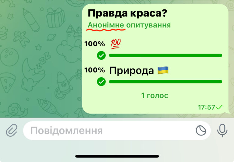 як в telegram створити опитування фото